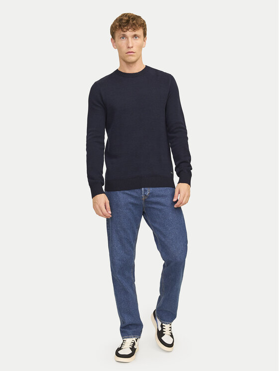 Jack&Jones Jack&Jones Sweater Globe 12258139 Sötétkék Regular Fit