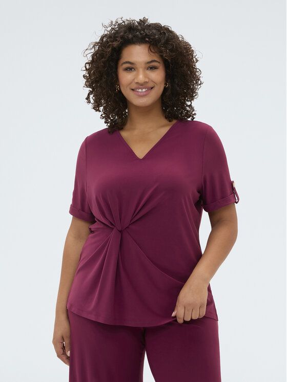 Fiorella Rubino Fiorella Rubino T-Shirt G05ZL008978N036 Bordowy A-Line Fit