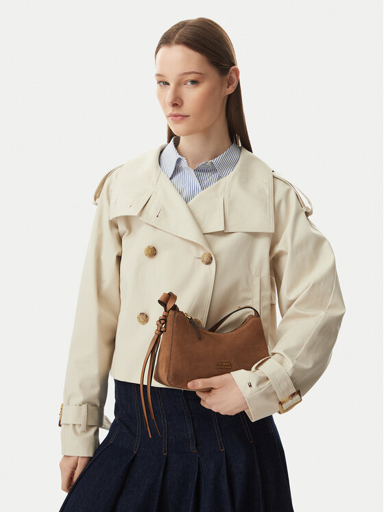 Tommy Hilfiger Geantă Th Statement Mini Should Bag Sue AW0AW18823 Maro