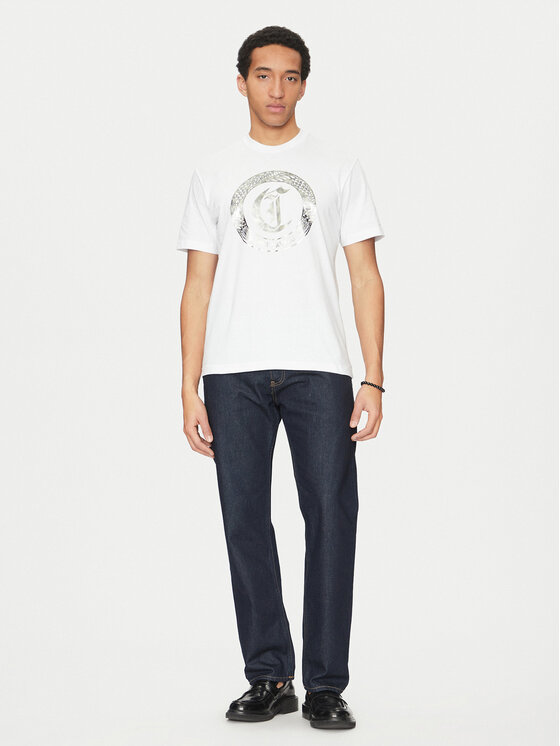 Just Cavalli Just Cavalli T-särk 78OAHT14 Valge Regular Fit