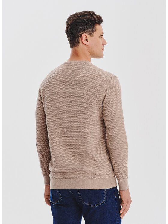 Pako Lorente Pako Lorente Sweter P25WF-2X-012 Beżowy Classic Fit