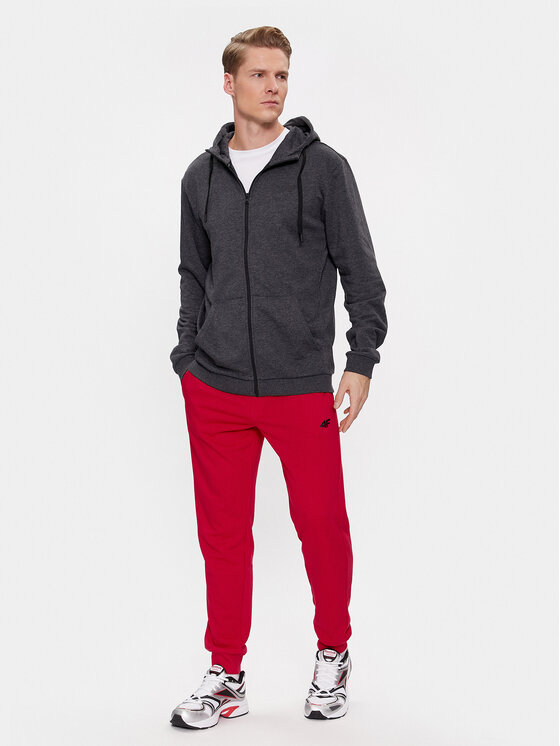 4F 4F Pantaloni da tuta 4FAW23TTROM451 Rosso Regular Fit