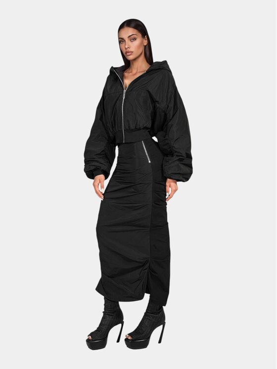 MADE BY SOCIETY MADE BY SOCIETY Spódnica maxi ETHER - F27545 Czarny Basic Fit