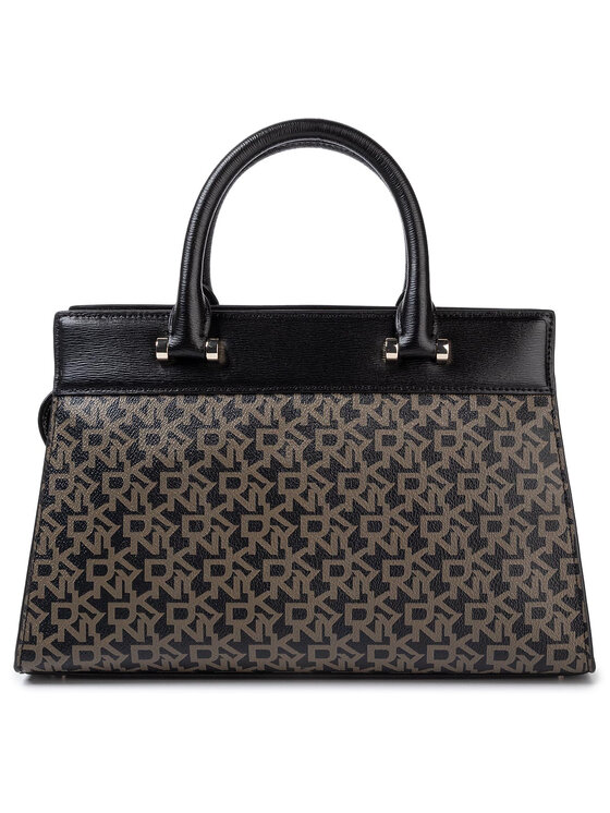 DKNY Дамска чанта Ava Satchel T&C Logo R93DJD67 Черен Modivo.bg