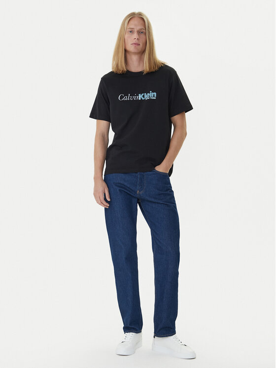 Calvin Klein Calvin Klein Тишърт LV04RD822G Черен Regular Fit