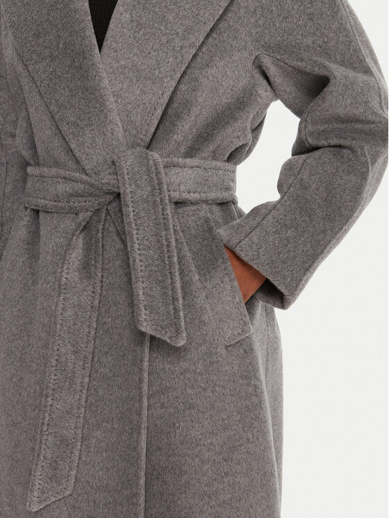 Weekend Max Mara Weekend Max Mara Płaszcz wełniany Tempera 2525016082 Szary Regular Fit
