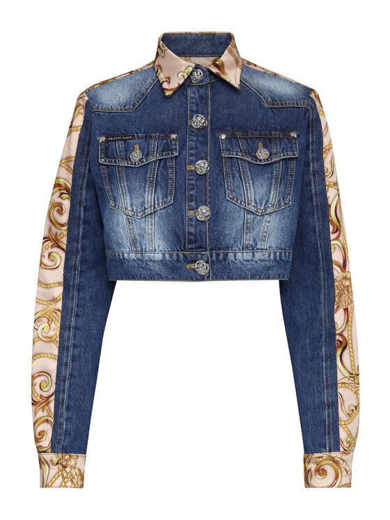 PHILIPP PLEIN PHILIPP PLEIN Kurtka jeansowa 10965 Niebieski jasny