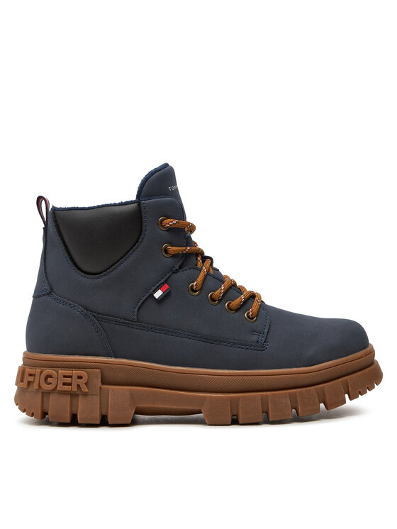 Tommy Hilfiger Outdoorová obuv T3X5-33706-1269800 S Tmavomodrá