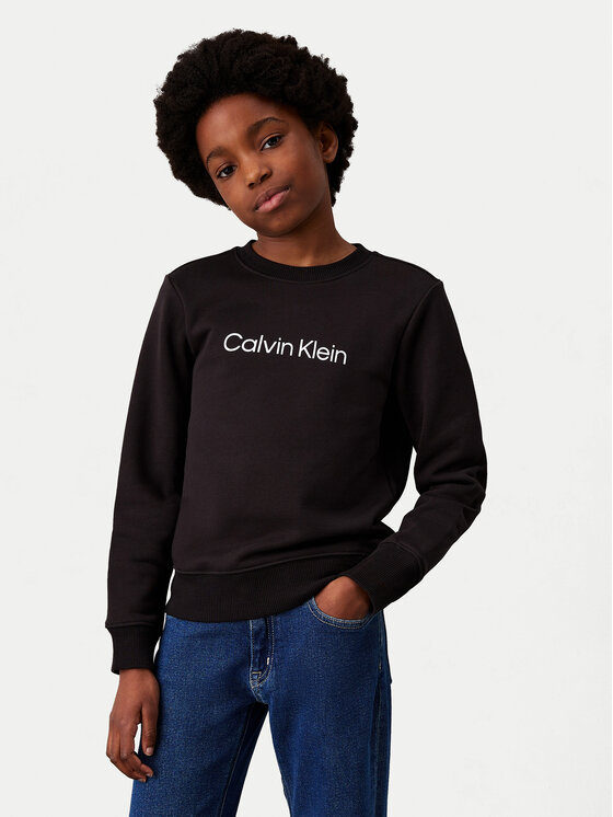 Calvin Klein Jeans Bluza Inst Logo IU0IU00680 D Czarny Regular Fit