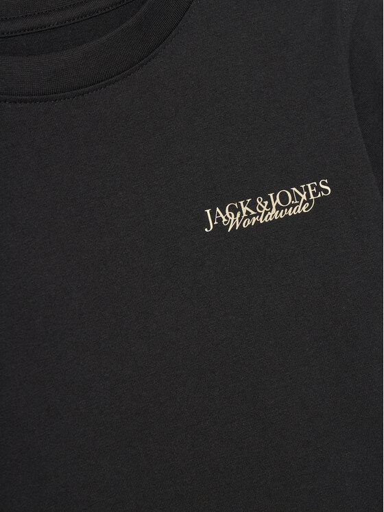 Jack & Jones Junior Jack & Jones Junior T-Shirt Boston 12274897 Czarny Relaxed Fit