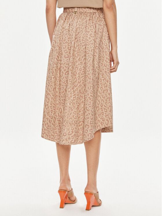 TWINSET TWINSET Trapézová sukňa 241TT2114 Béžová Loose Fit