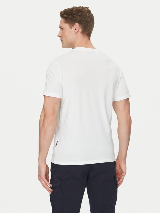Napapijri Napapijri T-Shirt S-Aylmer NP0A4HTO Biały Regular Fit