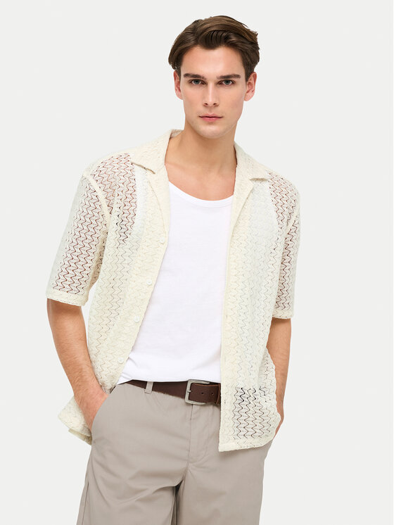 Only & Sons Only & Sons Πουκάμισο Novak 22034187 Μπεζ Relaxed Fit