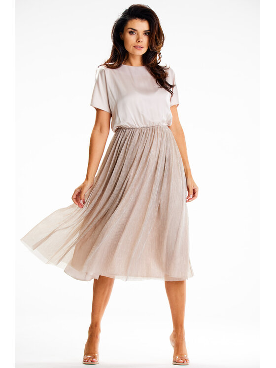 Awama Awama Abito da sera A627 Beige Basic Fit