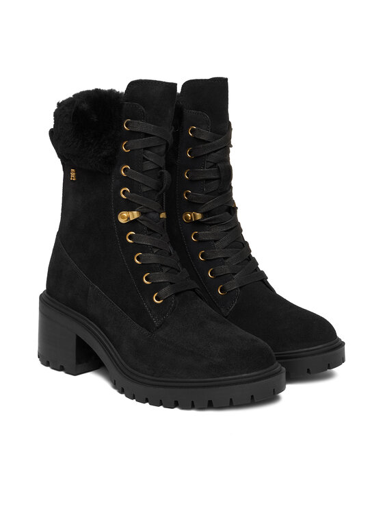 Tommy Hilfiger Tommy Hilfiger Gležnjače Th Shearling Lace Up Boot FW0FW08999 Crna