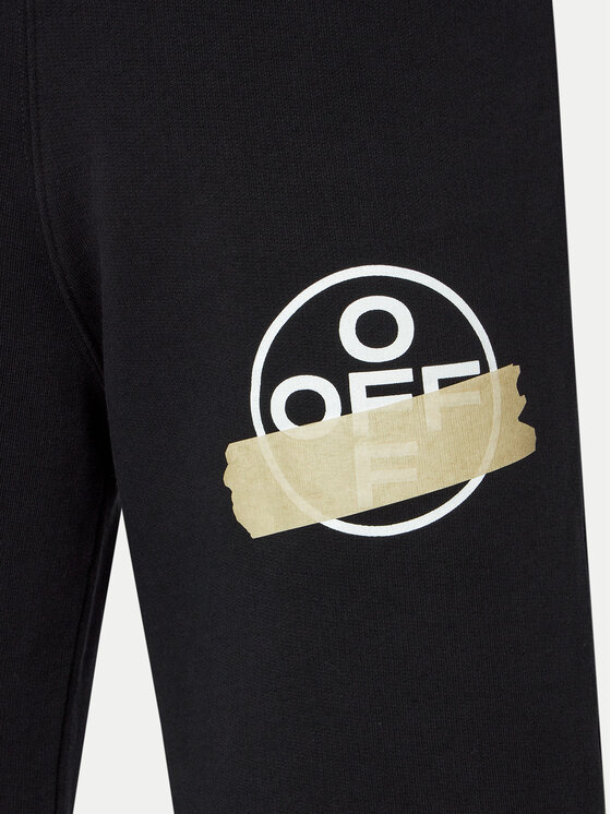 Off-White Off-White Sportovní kraťasy OMCI006G20FLE0041061 Černá Regular Fit