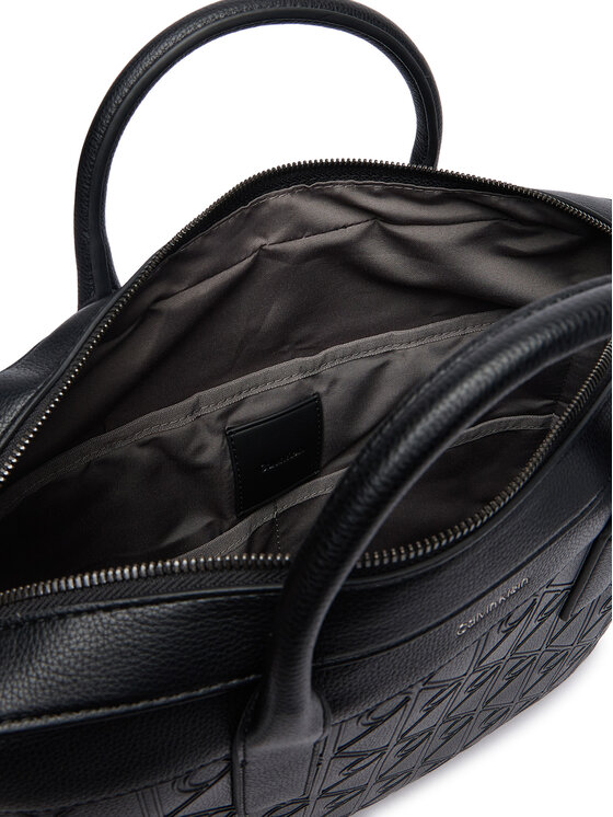 Calvin Klein Calvin Klein Бизнес чанта Emblem Aop Deboss LV04D3561G Черен
