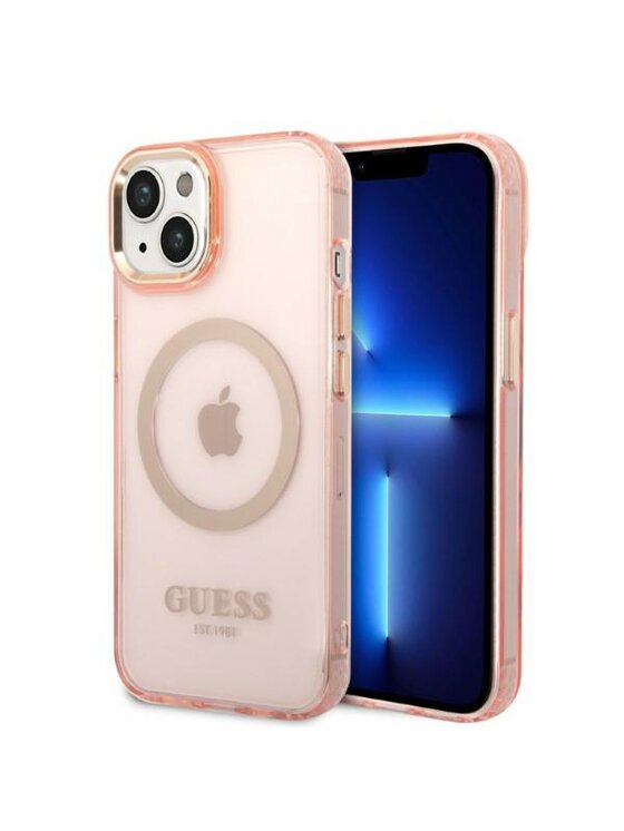 Etui na telefon Guess, Różowe, iPhone 14