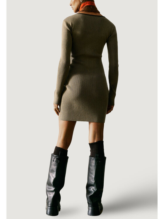 Desigual Desigual Φόρεμα καθημερινό REPRIS_VEST_KIRKWALL Καφέ Modern Fit