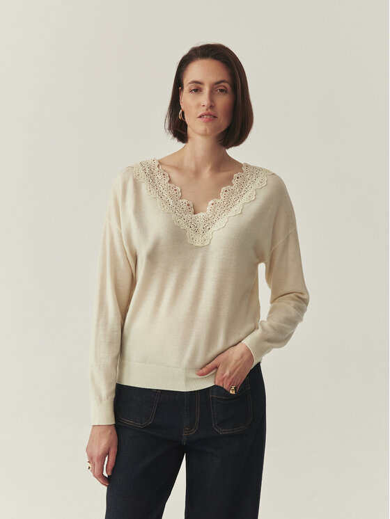 TATUUM TATUUM Sveter ELWIRA Biela Classic Fit