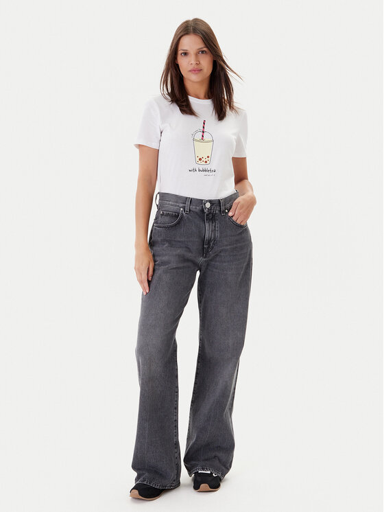 ONLY ONLY T-shirt Fun Life 15349901 Bijela Regular Fit