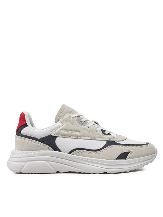 Tommy Hilfiger Tommy Hilfiger Sneakers Modern Runner Tech Print FM0FM05123 Alb