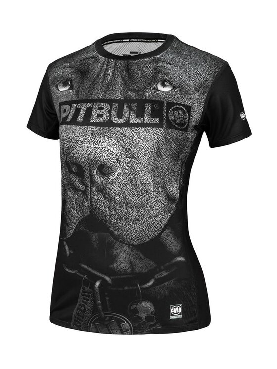 PITBULL PITBULL Koszulka techniczna Koszulka damska Mesh Performance Pro plus Born In 1989 S Czarny Regular Fit