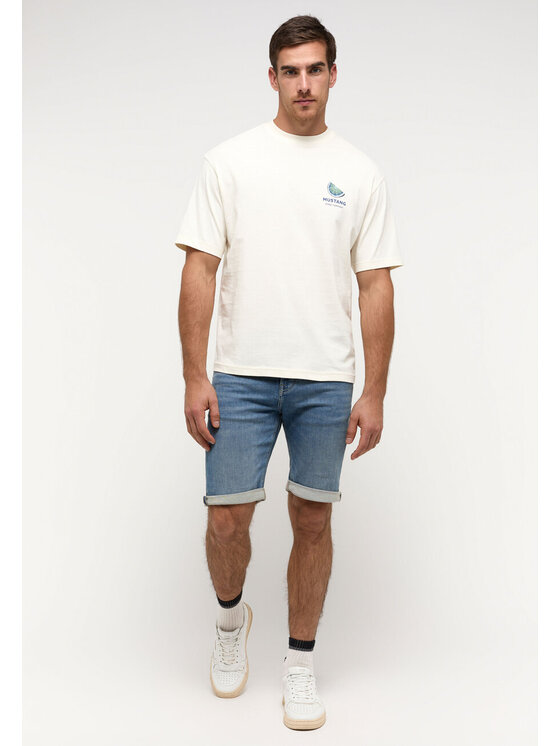 Mustang Mustang T-Shirt ALVARADO Beżowy Loose Fit