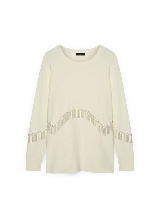 Fiorella Rubino Fiorella Rubino Maglione M809L008210N011 Bianco Regular Fit