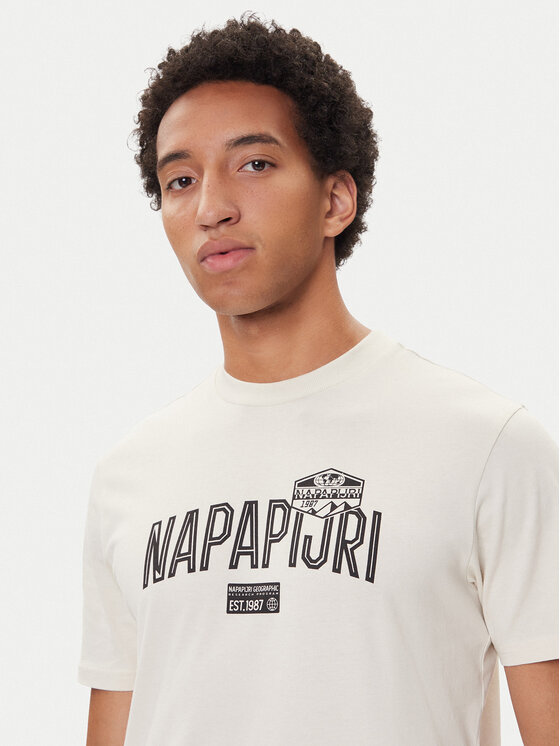 Napapijri Napapijri T-särk S-Funes Ss NP0A88UA Beež Regular Fit