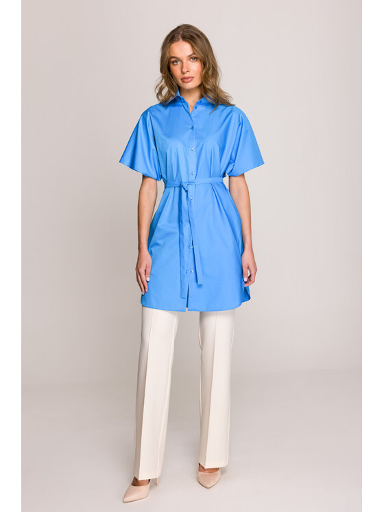 Stylove Stylove Košeľa S402 Modrá Sexy Straight Fit