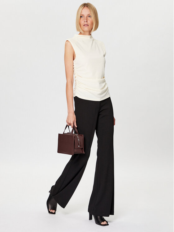 DKNY DKNY Riidest püksid P2RKAO19 Must Flare Fit