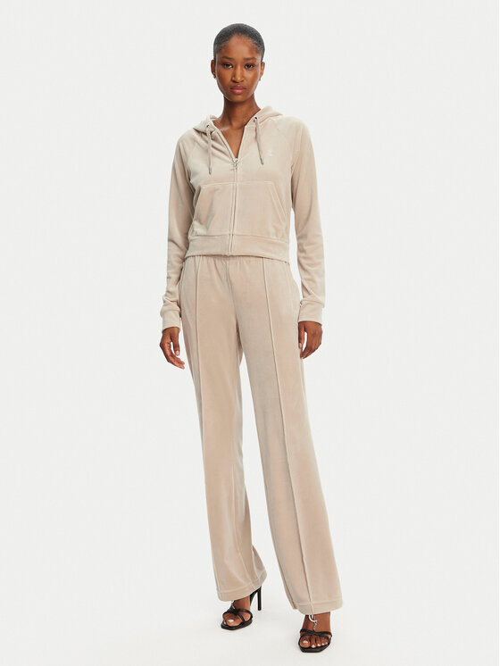 Juicy Couture Juicy Couture Teplákové kalhoty Tina JCAPW045 Béžová Regular Fit