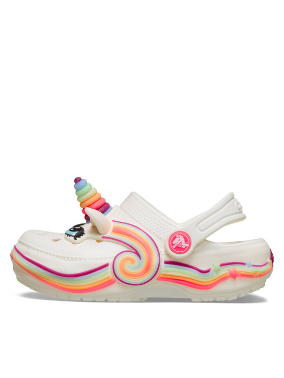 Crocs Crocs Šlepetės Toddler Crocs Iam Unicorn Lights Classic Clog 212508 Balta