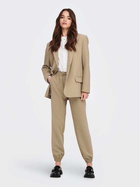ONLY ONLY Marynarka Milian 15264609 Beżowy Regular Fit