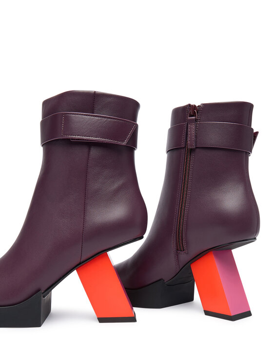 United Nude United Nude Polokozačky Construct Bootie HI 1102499316 Bordó