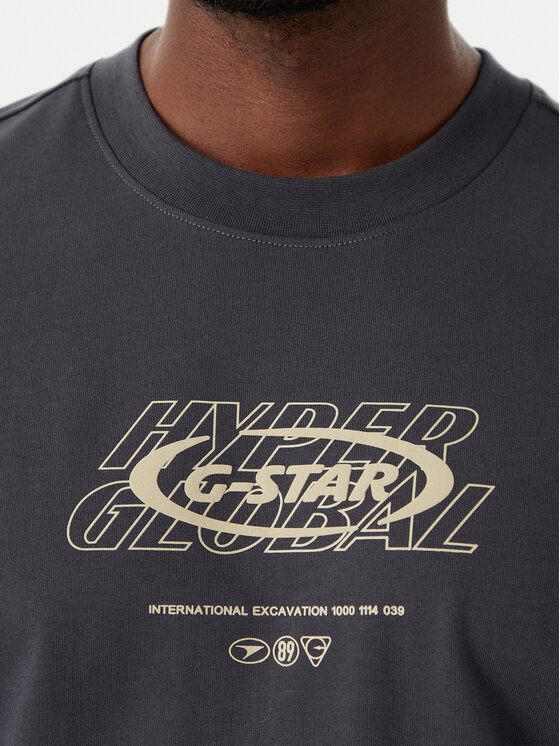 G-Star Raw G-Star Raw Тишърт Hyper D29377-E385 Тъмносив Relaxed Fit
