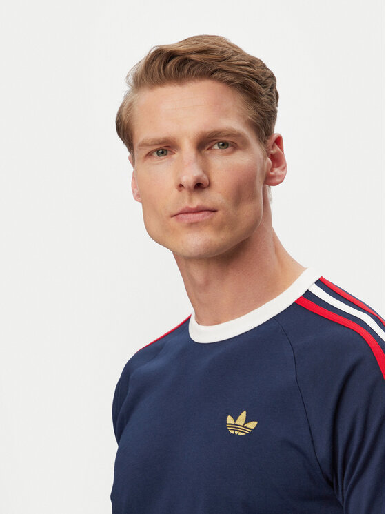 adidas adidas Marškinėliai 3-Stripes KC8636 Tamsiai mėlyna Regular Fit