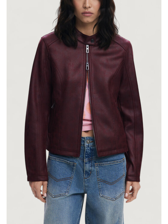 Desigual Desigual Giacca di pelle CHAQ_BASIC Bordeaux Basic Fit