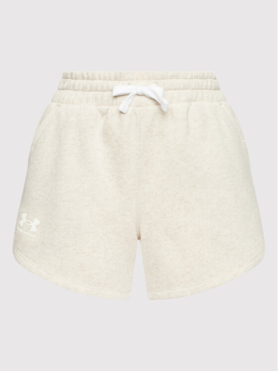 Under Armour Under Armour Szorty sportowe Ua Rival Fleece 1369858 Beżowy Loose Fit