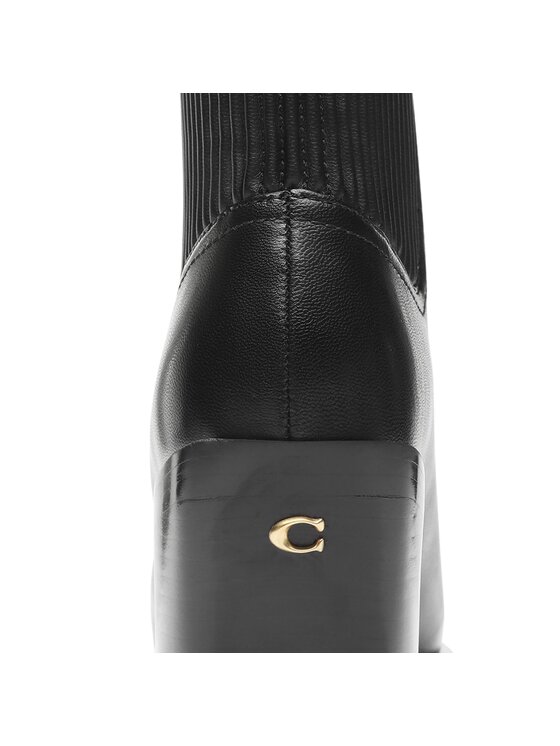 Coach Coach Botki Prestyn Lth Bootie CN136 Czarny