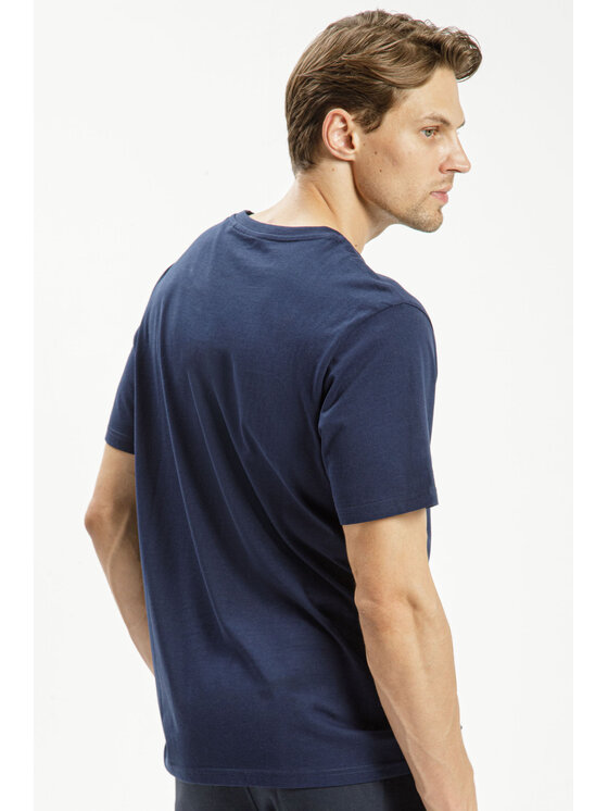 Cross Jeans Cross Jeans T-Shirt 16021-001 Granatowy Regular Fit