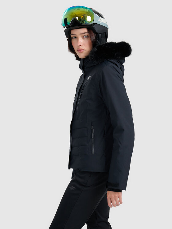 4F 4F Kurtka narciarska SKIWEAR Czarny Slim Fit