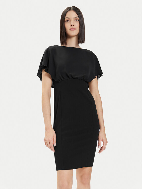 Rinascimento Rinascimento Kokteilinė suknelė CFC0118271003 Juoda Regular Fit