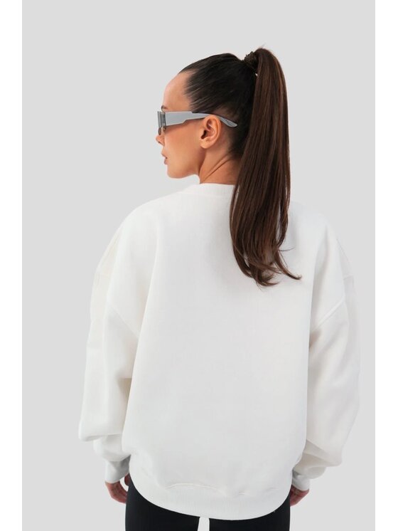 Chiara Wear Chiara Wear Bluza Bluza damska oversize APRES SKI Biały Oversize