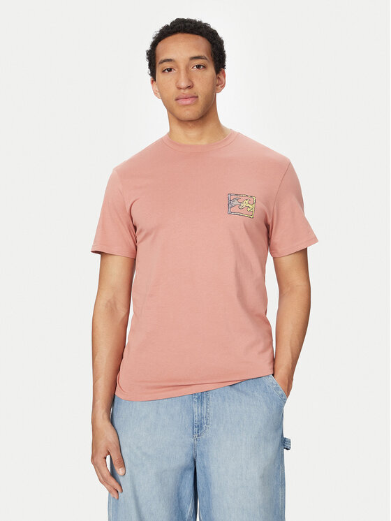 Billabong Billabong Tricou Crayon Wave EBYZT00525 Roz deschis Regular Fit