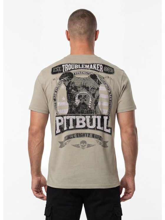 PITBULL PITBULL T-Shirt TROUBLEMAKER Szary Regular Fit