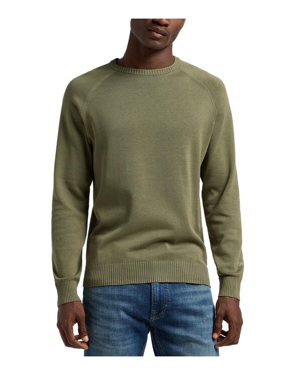 Lee Lee Maglione 112355673 Verde Regular Fit
