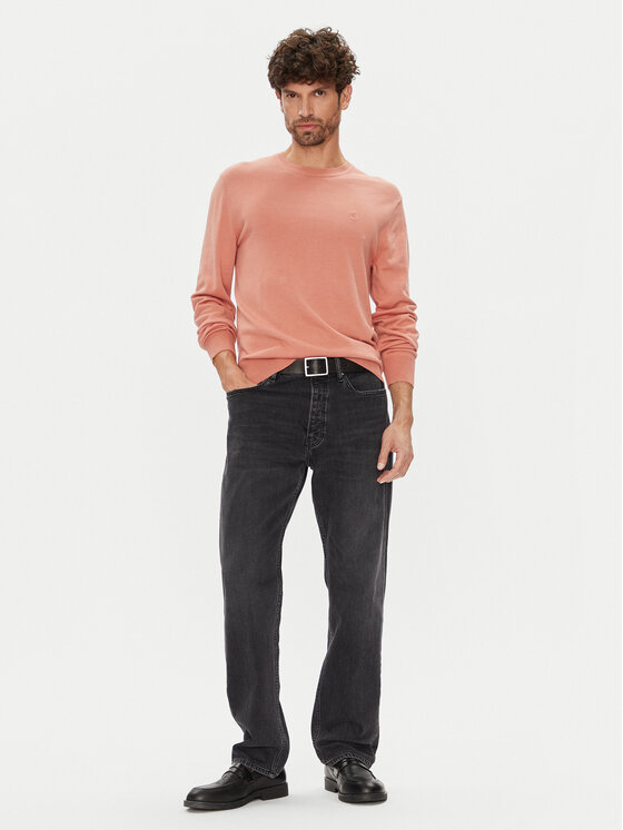 Calvin Klein Calvin Klein Sweter LV040BM343 Koralowy Regular Fit