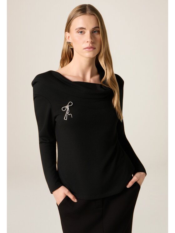 Oltre Oltre T-shirt G066J004626N033 Nero Skin Fit